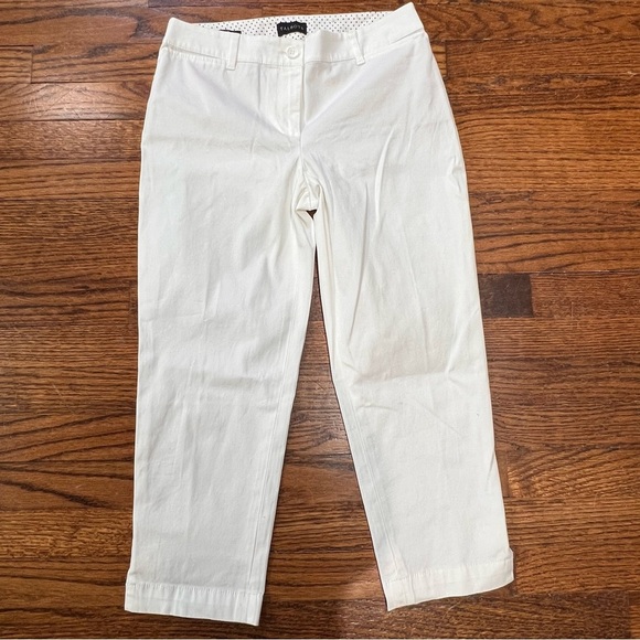Talbots Petites The Perfect Crop Pants Women's Size 2P White Like New condition - Picture 1 of 8